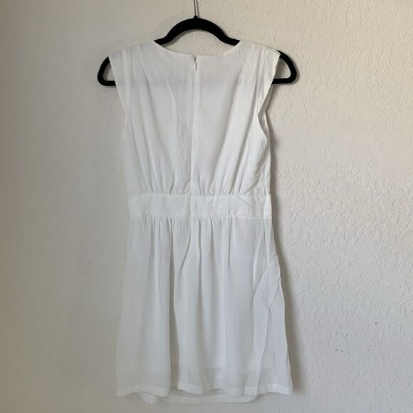 Finyuan Dress Women Medium White Gold Belt Mini Sleeveless Bachelorette Wedding - Picture 2 of 12